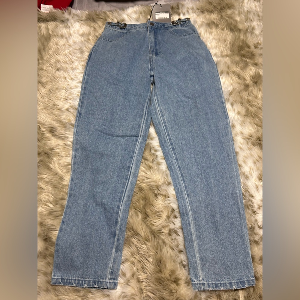 Le Lis Denim Blue Straight Leg Jeans